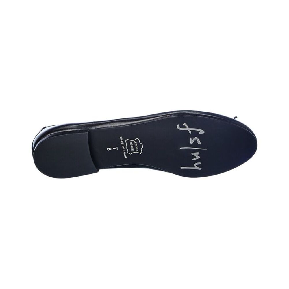 French Sole Emerald Leather Flat, Black - Picture 4 of 5
